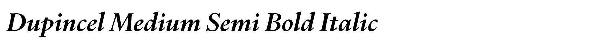 Dupincel Medium Semi Bold Italic image